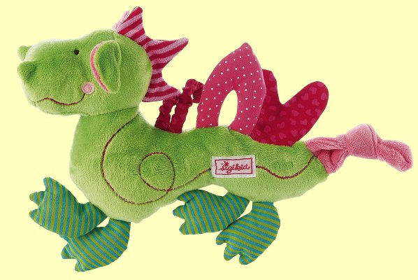 Greifling Drache rosa Baby basics 20cm Sigikid 40035 - Normalbild
