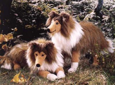 Collie stehend Pl�schtier K�sen 3880 - Normalbild