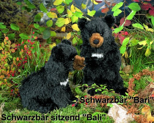 Schwarzb�r Bari Pl�schtier Mohair K�sen 4856 - Normalbild