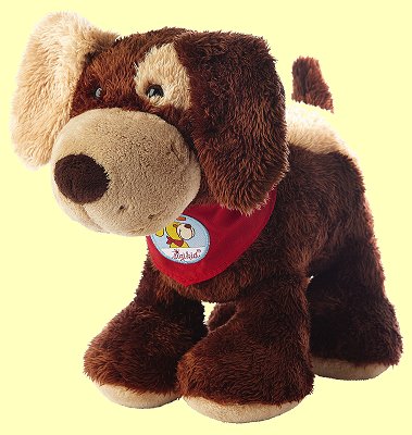 Fuffi Wuff Hund dunkelbraun stehend 30cm Sigikid 37987 - Normalbild