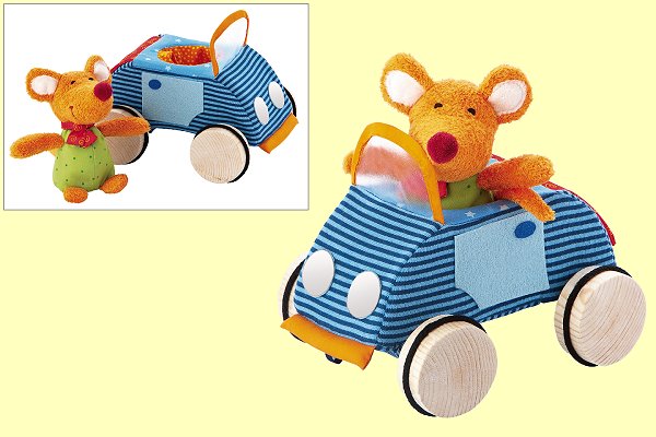 Auto mit Maus PlayQ 18cm Sigikid 49282 - Normalbild