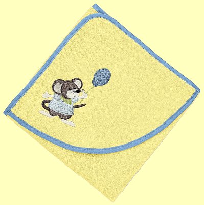 Maus Maxi Kapuzenbadetuch gelb 100x100 Sterntaler 16015  - Normalbild