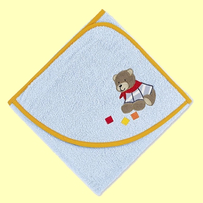 B�r Basti Kapuzenbadetuch 100x100 blau Sterntaler 16113 - Normalbild
