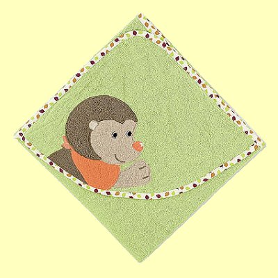 Igel Isidor Kapuzenbadetuch 80x80 kiwi Sterntaler 16104 - Normalbild