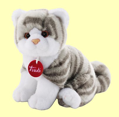 Classic Katze Brad wei�/grau 24cm Trudi 20851 - Normalbild