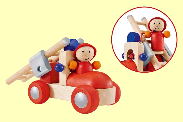 Rosso Rasante Schiebe-Feuerwehrauto Selecta 1611 - Normalbild