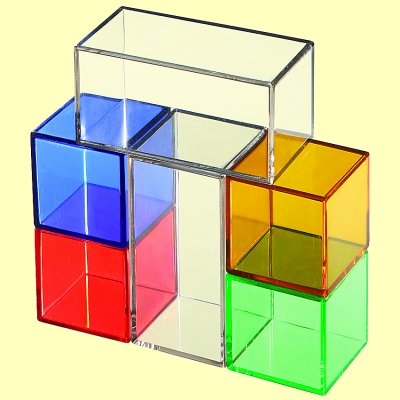 Bausteine Basisbausteine Extrapack Bunte Glasbausteine Haba 3533 - Normalbild
