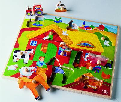 Holzpuzzle Bauernhof 10 Teile Chelona 31104 - Normalbild