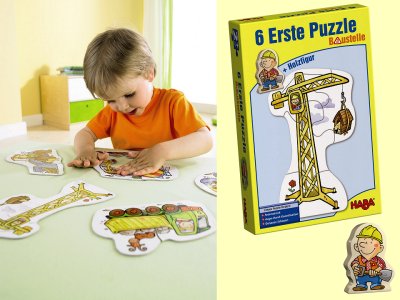 6 Erste Puzzles Baustelle Haba 3901 ab 2 Jahre - Normalbild
