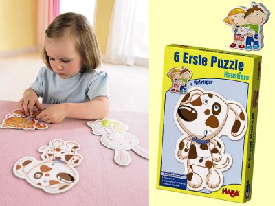 6 Erste Puzzles Haustiere Haba 3902 ab 2 Jahre - Normalbild