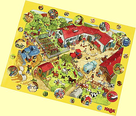 Entdeckerpuzzle Bauernhoftiere Haba 3909  ab 4 Jahre 24 Teile - Normalbild