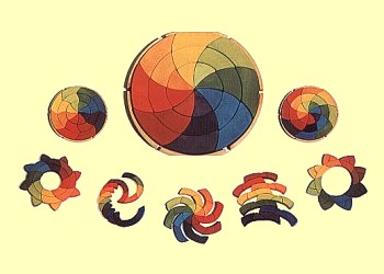 Geometrisches Puzzle Goethes Farbkreis klein Grimms - Normalbild