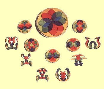 Geometrisches Puzzle Kreis Iris klein Grimms - Normalbild