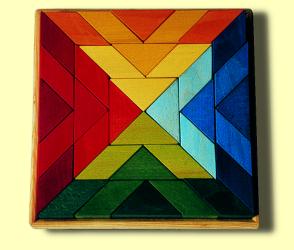 Geometrisches Puzzle Viereck Indian Grimms - Normalbild