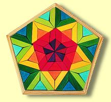 Geometrisches Puzzle F�nfeck Seerose Grimms - Normalbild