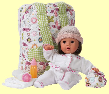 Puppe Baby Hannah on Tour braune Haare 33cm G�tz 1120173 - Normalbild