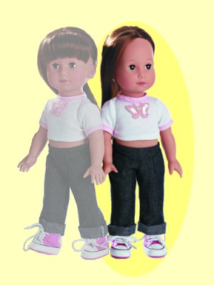 G�tz Puppe Just like me braunes Haar braune Augen - Normalbild