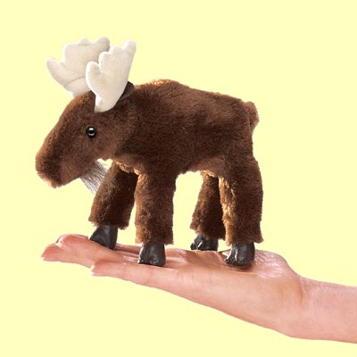 Fingerpuppe Mini Elch Folkmanis 2719 - Normalbild