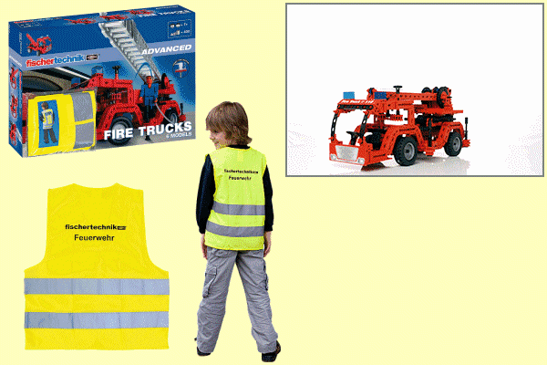 Fischertechnik 500884 ADVANCED Feuerwehrpaket (Fire Trucks plus Feuerwehrweste) - Normalbild