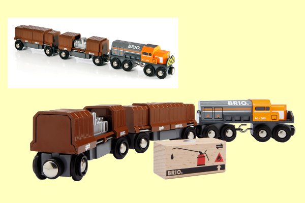 Brio Bahn Diesellok mit G�terwaggons Brio 33567 - Normalbild