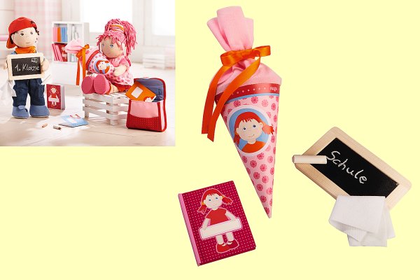 Puppenzubeh�r Spielset Erster Schultag Haba 2146  ab 1 1/2 Jahre - Normalbild