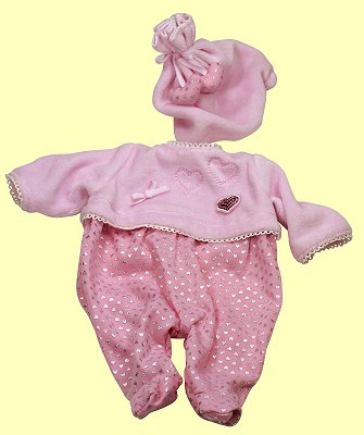 Puppenkleidung Baby 30cm-33cm Anzug Glitterherzen G�tz 3401850 - Normalbild