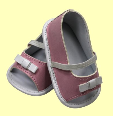 Puppenkleidung Baby 30cm-33cm Babyschuhe rosa-wei� G�tz 3401881 - Normalbild