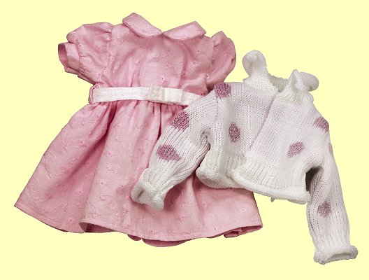 Puppenkleidung Baby 30cm-33cm Kleid pink G�tz 3401851 - Normalbild