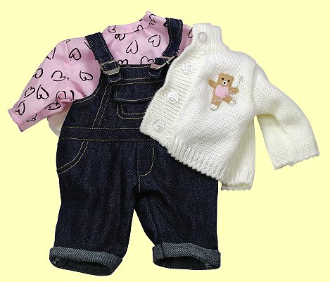 Puppenkleidung Baby 30cm-33cm Latzhose G�tz 3401842 - Normalbild