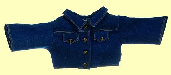 Handpuppe Bekleidung 65cm Jeansjacke Living Puppets W174 - Normalbild