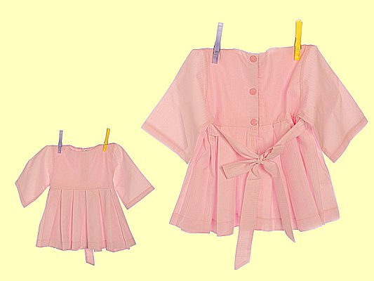 Handpuppe Bekleidung 65cm Rosa Kleid Living Puppets W455 - Normalbild
