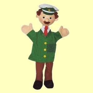 Kasperlepuppe Polizist gr�n 30cm - Normalbild