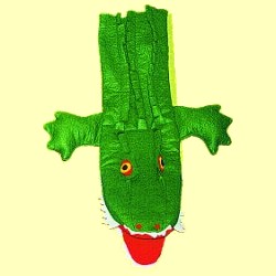Kasperlepuppe Krokodil mit Klapper 40cm - Normalbild