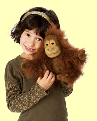 Handpuppe Orang Utan Baby Folkmanis 2590 - Normalbild