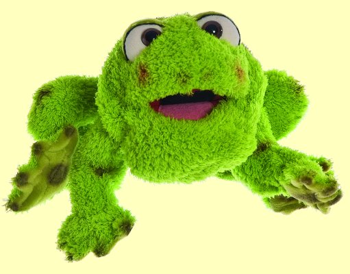 Handpuppe Frosch Rolf Living Puppets W207 - Normalbild