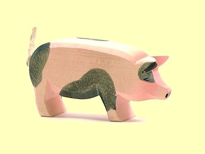 Schwein gefleckt Kopf hoch Ostheimer - Normalbild