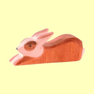 Hase braun gefleckt liegend Ostheimer - Normalbild