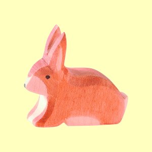 Hase braun gefleckt sitzend Ostheimer - Normalbild