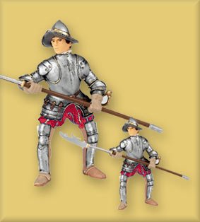 Conquistador Hellebarde rot Papo - Normalbild