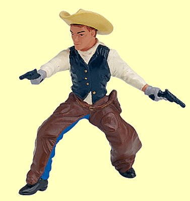 Cowboy mit zwei Pistolen Papo - Normalbild