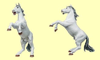 Pferd weiss steigend Papo - Normalbild