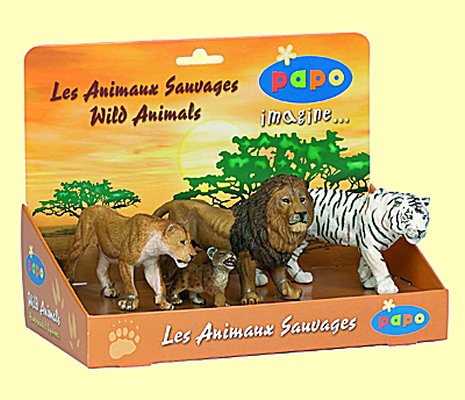 Geschenkbox Pr�sentkasten katzenartige Raubtiere Papo - Normalbild