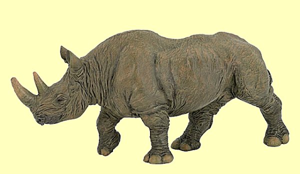 Nashorn schwarz Papo - Normalbild