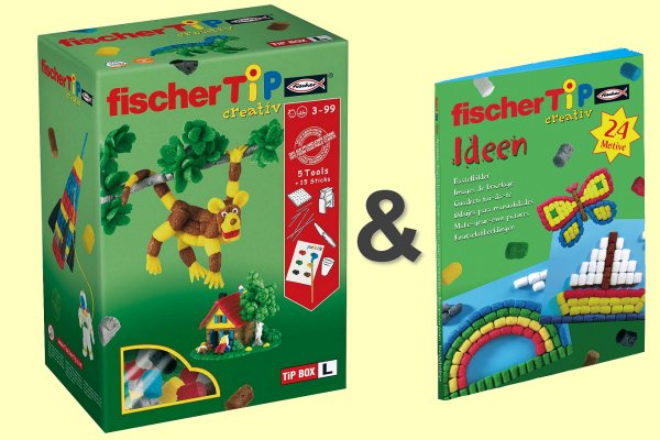 Fischer TIP Box L plus Ideenbuch Bastelbilder - Normalbild