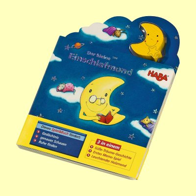 Der kleine Einschlafmond Haba 5308 Spiel + Buch ab 2 1/2 Jahre - Normalbild