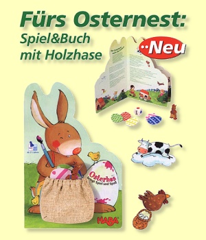 Osterhas bringt Spiel und Spa� Haba 5311 Spiel+Buch   - Normalbild