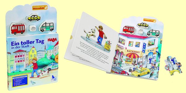 Ein toller Tag in der Stadt Haba 5328 Spiel + Buch ab 3 Jahre - Normalbild