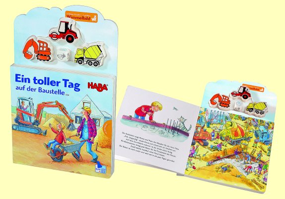 Ein toller Tag auf der Baustelle Haba 5334 Spiel + Buch ab 3 Jahre - Normalbild