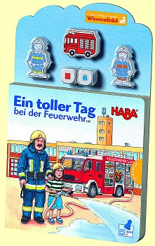 Ein toller Tag bei der Feuerwehr Haba 5360 Spiel + Buch ab 3 Jahre - Normalbild