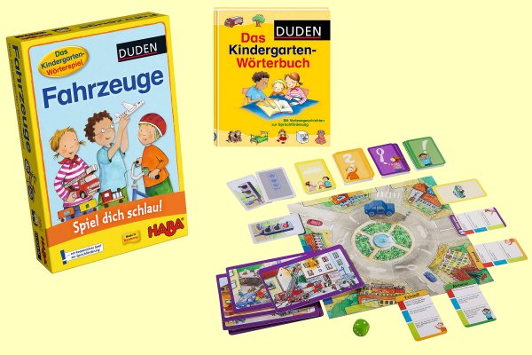 Duden Kindergarten-W�rterspiel Fahrzeuge Haba 4136 ab 3 Jahre - Normalbild